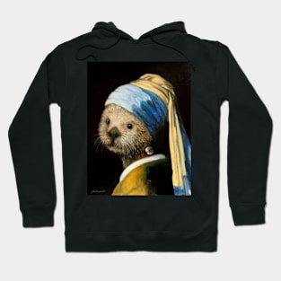 Otter with Pearl Earring Hoodie